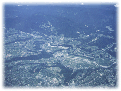 中川村の航空写真の画像