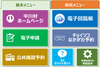 メニュー画面 変更前