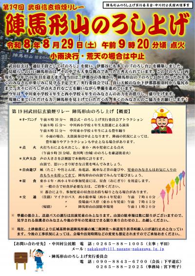 陣馬形山のろし上げ